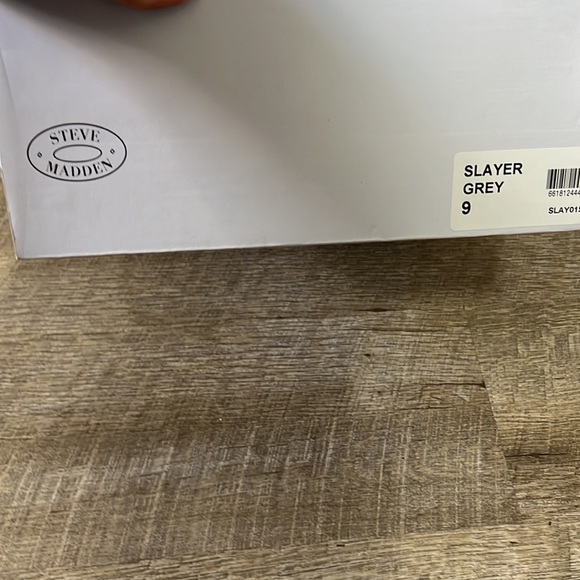 NEW Steve Madden Slayer Grey Knee High Boots Size 9 - Picture 3 of 4